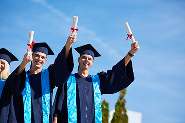 Image showing young graduates students group