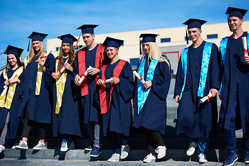 Image showing young graduates students group