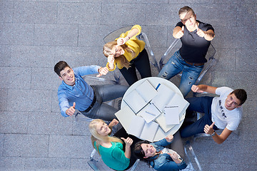 Image showing group of students  top view