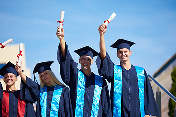 Image showing young graduates students group