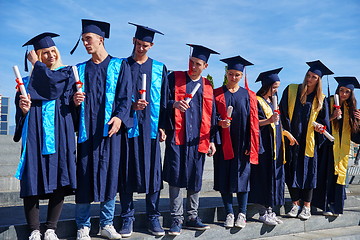 Image showing young graduates students group