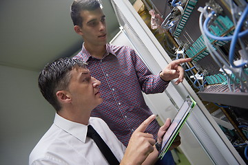 Image showing network engineers in server room