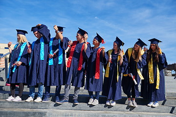 Image showing young graduates students group