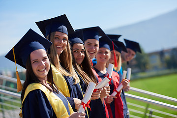 Image showing young graduates students group