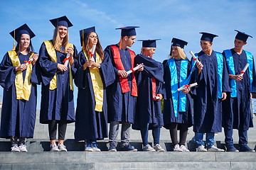 Image showing young graduates students group