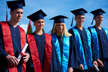 Image showing young graduates students group