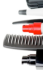 Image showing Comb and Hair Styling Products