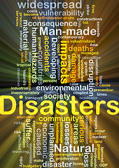 Image showing Disasters background concept glowing