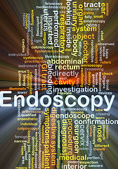 Image showing Endoscopy background concept glowing