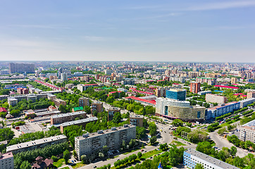 Image showing Aerial view on Melnikayte street. Tyumen. Russia