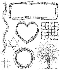 Image showing Barbed elements