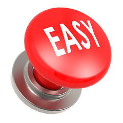 Image showing Easy red button 