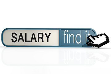 Image showing Salary word on the blue find it banner