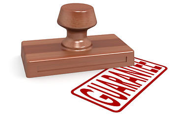 Image showing Wooden stamp censored with red text