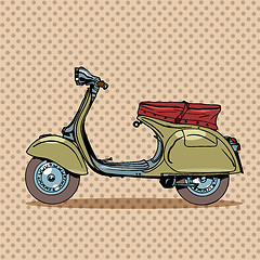 Image showing Vintage scooter retro transport