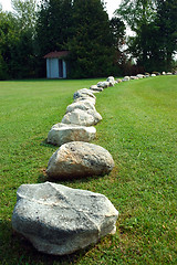 Image showing Curved Path of Rocks