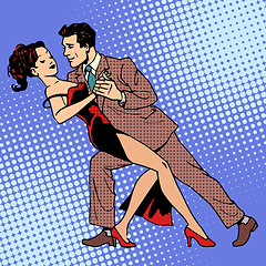 Image showing Man and woman dancing a waltz or tango