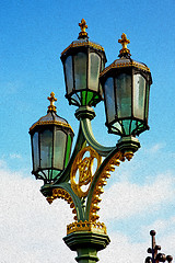 Image showing europe in the sky of london lantern and abstract illumination