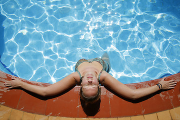 Image showing Relaxing Poolside
