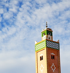 Image showing  muslim   in   mosque  the history  symbol morocco  africa  mina