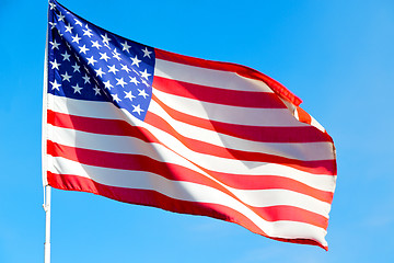 Image showing usa waving flag in the   and wave