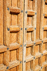 Image showing door    in italy old   wood and traditional   