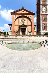 Image showing in  the legnano   old   church  closed brick  sidewalk italy  lo