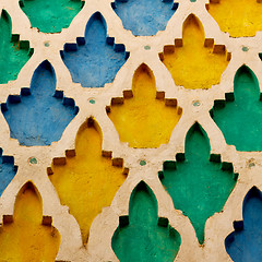 Image showing line in morocco africa old tile and colorated floor ceramic abst