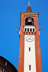 Image showing ancien clock tower in italy europe old   