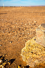 Image showing street  in    valley  morocco    atlas dry mountain 