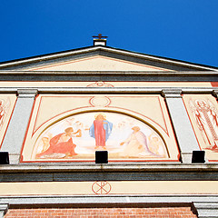 Image showing old architecture in italy europe milan religion and sunlight