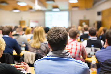 Image showing Workshop at university lecture hall.