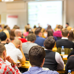 Image showing Workshop at university lecture hall.