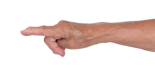 Image showing Hand of an old woman