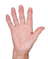 Image showing Hand of an old woman