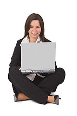 Image showing Businesswoman with laptop