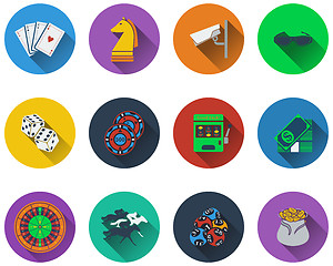 Image showing Set of casino icons