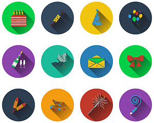 Image showing Set of celebration icons