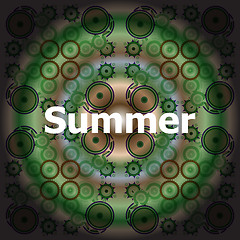 Image showing Summer word on abstract grunge background