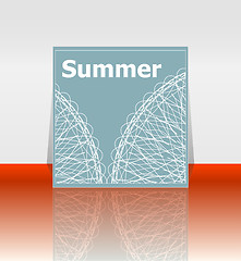 Image showing summer poster. summer background. Effects poster, frame. Happy holidays card, Enjoy your summer