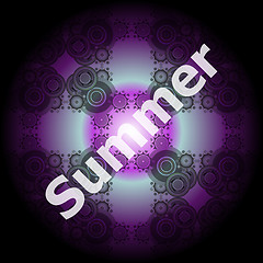 Image showing Summer word on abstract grunge background