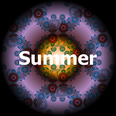 Image showing Summer Words on abstract Backgrounds