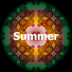 Image showing Summer Words on abstract Backgrounds