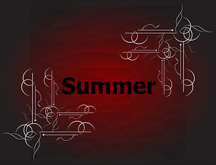 Image showing Elements for Summer calligraphic designs. Vintage ornaments. All for Summer holidays