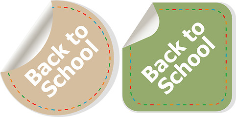 Image showing Back to school icon. Internet button. Education concept