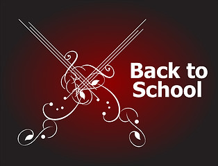 Image showing Back to School Calligraphic Designs, Retro Style Elements, Typographic and education Concept 