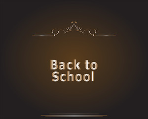 Image showing back to school calligraphic designs, retro style elements, typographic and education concept 