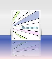 Image showing summer poster. summer background. Effects poster, frame. Happy holidays card, Enjoy your summer