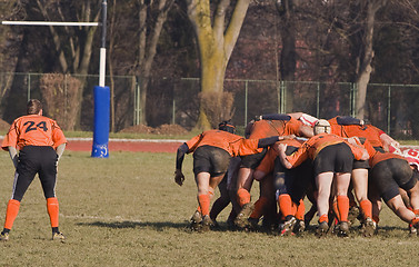 Image showing Rugby scrum