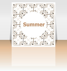 Image showing Hello summer poster. summer background. Effects poster, frame. Happy holidays card, happy vacation card. Enjoy your summer.